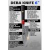 Dalstrong Deba Knife – 6 inch Single Bevel Blade – Ronin Series – Fish/Fillet Knife – Japanese AUS-10V Damascus – Asian Knife – Kitchen Knife – Red & Black G10 Handle – w/Sheath