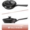Dalstrong Frying Pan Skillet – 10 inch – The Avalon Series – 5-Ply Copper Core – Hammered Finish Cooking Pan – 2.1 Quart – Premium Black Kitchen Cookware – Omelet, Egg Pan – w/Lid & Pot Protector