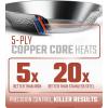 Dalstrong Frying Pan Skillet – 10 inch – The Avalon Series – 5-Ply Copper Core – Hammered Finish Pan – 2.1 Quart – Premium Kitchen Cookware – Omelet, Egg Pan – w/Lid & Pot Protector