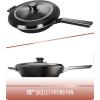 Dalstrong Frying Pan Skillet – 12 inch – The Avalon Series – 5-Ply Copper Core – Hammered Finish – 3 Quart – Black Kitchen Cookware – Omelet Pan – w/Lid & Pot Protector