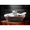 Dalstrong Frying Pan Skillet – 9 inch – The Avalon Series – 5-Ply Copper Core – Hammered Finish Cooking Pan – 1.6 Quart – Premium Silver Kitchen Cookware – Omelet, Egg Pan – w/Lid & Pot Protector