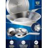 Dalstrong Frying Pan Skillet – 9 inch – The Avalon Series – 5-Ply Copper Core – Hammered Finish Cooking Pan – 1.6 Quart – Premium Silver Kitchen Cookware – Omelet, Egg Pan – w/Lid & Pot Protector