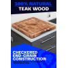 Dalstrong Massive XL Cutting Board – Lionswood End-Grain Teak – 25″ x 18″-Steel Carrying Handles -Serving Board – Large Cutting Boards For Kitchen- eat Cutting Board-Two Sizes(Tight Wood Grain)