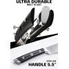 Dalstrong Meat Chopper Axe – 8 inch – Heavy-Duty Giftable Butcher Cleaver Knife – The Punisher – Gladiator Series Elite R – Black G10 Handle – Stand and Sheath(5 Inch)