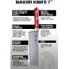 Dalstrong Nakiri Asian Vegetable Knife – 7″ – Gladiator Series – Forged German High Carbon Steel – Black G10 Handle Kitchen Knife – Sheath Included – NSF Certified(Red ABS Handle)
