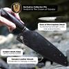 Dalstrong Paring Knife – 4 inch – Lord of the Rings™ Edition – Official Licensed Collection – Hobbits – Premium German X50CRMOV15 Steel – Ebony Wood Handle – Leather Sheath(8″ Chef Knife)