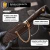 Dalstrong Paring Knife – 4 inch – Lord of the Rings™ Edition – Official Licensed Collection – Hobbits – Premium German X50CRMOV15 Steel – Ebony Wood Handle – Leather Sheath(4″ Paring Knife)