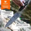 Dalstrong Paring Knife – 4 inch – Lord of the Rings™ Edition – Official Licensed Collection – Hobbits – Premium German X50CRMOV15 Steel – Ebony Wood Handle – Leather Sheath(8″ Chef Knife)
