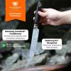Dalstrong Paring Knife – 4 inch – Lord of the Rings™ Edition – Official Licensed Collection – Hobbits – Premium German X50CRMOV15 Steel – Ebony Wood Handle – Leather Sheath(9″ Slicing Knife)
