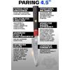 Dalstrong Paring Knife – 4.5 inch – Ronin Series – Double Bevel Blade Razor Sharp – Japanese AUS-10V Super Steel – Damascus – G10 Handle Kitchen Knife – Black Acacia Wood Sheath