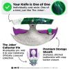 Dalstrong Pitmaster BBQ Knife – 8 inch – THE JOKER™ Edition Official License – 5 Layer 9CR18MOV Stainless Steel – Resin Handle – Meat Fork Bottle Opener – Collection Item – Knife Sheath(Ulu Knife)