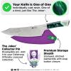 Dalstrong Pitmaster BBQ Knife – 8 inch – THE JOKER™ Edition Official License – 5 Layer 9CR18MOV Stainless Steel – Resin Handle – Meat Fork Bottle Opener – Collection Item – Knife Sheath(Chef Knife)