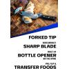 Dalstrong Pitmaster BBQ & Meat Knife – 8 inch – Shogun Series ELITE – Forked Tip & Bottle Opener – Japanese AUS-10V Super Steel Kitchen Knife – G10 Handle – Razor Sharp – w/Sheath(6.5″)