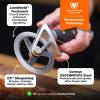 Dalstrong Pizza Cutter Wheel – High-Carbon Heavy-Duty Stainless Steel – G10 Handle – Easy Cleaning Best Pizza Knife Slice – Thumb Guard Protection & Blade Cover – The Orbit Razor Unique Pizza Slicer(Black)