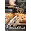 Dalstrong Pizza Cutter Wheel – High-Carbon Heavy-Duty Stainless Steel – G10 Handle – Easy Cleaning Best Pizza Knife Slice – Thumb Guard Protection & Blade Cover – The Orbit Razor Unique Pizza Slicer(Olive Wood)