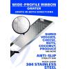 Dalstrong Professional Wide Cheese Grater – Ribbon – #304 Stainless Steel Blade – G10 Handle Kitchen Shredder – w/Blade Cover – Medium/Soft Cheese, Chocolate, Citrus, Root Vegetables – NSF Certified(Ribbon)