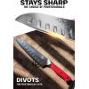 Dalstrong Santoku Knife – 7 inch – Shogun Series – Damascus – Japanese AUS-10V Super Steel 67 Layers – Black G10 Handle – Vegetable Knife – Vacuum Treated – Kitchen Knife – Sheath Included(Red Handle)