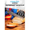 Dalstrong Serrated 8 inch Bread Knife – DC Superman™ Edition – Premium German Stainless Steel – POM Handle Full Tang – Etched Artwork Logo – Boyfriend Valentine’s Gift Bread Slicer – Leather Sheath(8″ Bread Knife)