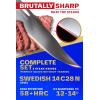 Dalstrong Steak Knife Set – Set of 4-5 inch Blade – Centurion Series – Swedish 14C28N High Carbon Stainless Steel Knives Set – G10 Handle – Razor Sharp – w/Sheath