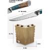 Dalstrong Steak Knives Block Set – 5 inch 4 Piece Set – Valhalla Series – Premium 9CR18MOV HC Steel – Celestial Resin & Wood Handle – Razor Sharp – Kitchen Cooking Chef’s Knife – Leather Sheath