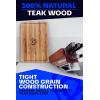 Dalstrong Teak Wood Cutting Board – 22″ x 15″ Large Size-Tight Wood Grain-Laser-Engraved Measurements & Juice Groove – Kitchen Chopping Board-Serving-Large Cutting Boards