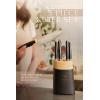 LORDELLE Knife Block Set – 5 Piece Set – Black Vintage Ink – Lifestyle Home Kitchen Design – German X50 Stainless Steel – ABS Handle – Ash Wood Block – Cooking Chef Knife, Santoku, Paring, Utility(Vintage Ink)