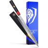 DALSTRONG Yanagiba Knife – 10.5 inch Sushi Knife – Ronin Series – Single Bevel Blade – Japanese AUS-10V Damascus Steel – Asian Knife – Japanese Kitchen Knife – Red & Black G10 Handle – w/Sheath
