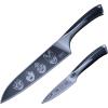 Dalstrong 2 Piece Knife Set – KISS™ Edition Official License – 8 inch Chef Knife + 4 inch Paring Knife – German X50CRMOV15 Stainless Steel – Collector Pin – Premium Leather & Chain Sheaths