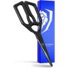 Dalstrong Japanese Stainless Steel Ambidextrous Kitchen Scissors – All Purpose – Heavy Duty – Detachable – Sharp Blade – Herbs, Pizza, Meat Cutting(Black)