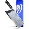 Dalstrong Meat Cleaver Knife-4.5″-Shogun Series ELITE – Razor Sharp – Japanese Steel – Black Handle – Heavy Duty Gift Knife Professional – Vacuum Heat Treated – w/Sheath(7″ Cleaver)