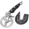 Dalstrong Pizza Cutter Wheel – High-Carbon Heavy-Duty Stainless Steel – G10 Handle – Easy Cleaning Best Pizza Knife Slice – Thumb Guard Protection & Blade Cover – The Orbit Razor Unique Pizza Slicer(Black)
