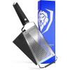 Dalstrong Professional Wide Cheese Grater – Ribbon – #304 Stainless Steel Blade – G10 Handle Kitchen Shredder – w/Blade Cover – Medium/Soft Cheese, Chocolate, Citrus, Root Vegetables – NSF Certified(Fine)