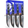 Dalstrong Steak Knife Set – Set of 4-5 inch Blade – Centurion Series – Swedish 14C28N High Carbon Stainless Steel Knives Set – G10 Handle – Razor Sharp – w/Sheath