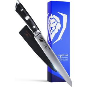 DALSTRONG Utility Knife – 6 inch – Gladiator Series Elite – Forged High-Carbon German Steel Kitchen Knife – Black G10 Handle – Paring Cooking Knife Gift – Chef’s Knife – Sheath – NSF Certified(6″ Utility Knife)
