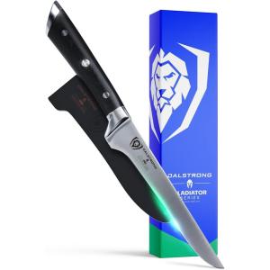 Dalstrong Boning Knife – 6 inch – Gladiator Series Elite – Forged German High-Carbon Steel Kitchen Knife – Razor Sharp – Black G10 Handle – w/Sheath – NSF Certified(Black G10 Handle)