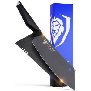 Dalstrong Chef & Cleaver Hybrid Knife – 8″ – ‘The Crixus’ – Shadow Black Series – Razor Sharp – Black Titanium Nitride Coated – High Carbon – 7CR17MOV-X Vacuum Treated Steel – Sheath – NSF Certified(8 inch)