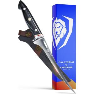 Dalstrong Fillet Knife – 7 inch – Flexible Kitchen Knife – Centurion Series – Swedish 14C28N High Carbon Stainless Steel – Boning, Trimming, Skinning – Razor Sharp – G10 Handle Boning Knife