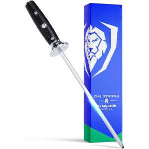 Dalstrong Honing Rod – 10 inch – Gladiator Series Elite – HC Stainless Steel – G10 Garolite Handle – Kitchen Knife Sharpener Chef Knife Polish Gift- Professional Honing Steel- NSF Certified