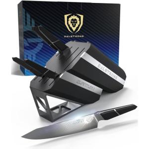 Dalstrong Knife Block Set – 5 Piece – Quantum 1 Series – American Forged BD1N-VX Hyper Steel – Carbon Fibre G10 Hybrid Handle – Professional Kitchen Set – Knife Set