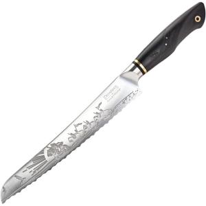 Dalstrong Paring Knife – 4 inch – Lord of the Rings™ Edition – Official Licensed Collection – Hobbits – Premium German X50CRMOV15 Steel – Ebony Wood Handle – Leather Sheath(9″ Bread Knife)