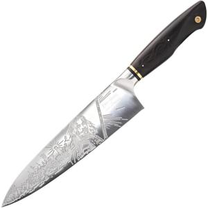 Dalstrong Paring Knife – 4 inch – Lord of the Rings™ Edition – Official Licensed Collection – Hobbits – Premium German X50CRMOV15 Steel – Ebony Wood Handle – Leather Sheath(8″ Chef Knife)