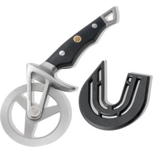Dalstrong Pizza Cutter Wheel – High-Carbon Heavy-Duty Stainless Steel – G10 Handle – Easy Cleaning Best Pizza Knife Slice – Thumb Guard Protection & Blade Cover – The Orbit Razor Unique Pizza Slicer(Black)