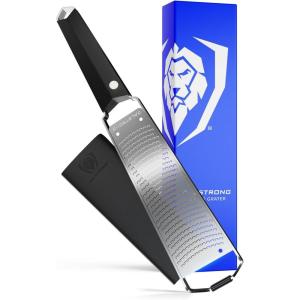 Dalstrong Professional Wide Cheese Grater – Ribbon – #304 Stainless Steel Blade – G10 Handle Kitchen Shredder – w/Blade Cover – Medium/Soft Cheese, Chocolate, Citrus, Root Vegetables – NSF Certified(Zester)