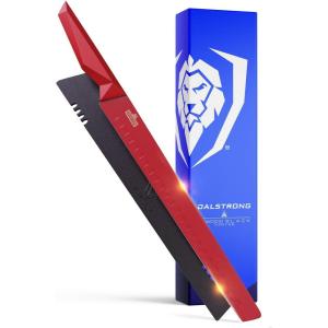 Dalstrong Slicing Knife – 14 inch – Shadow Black Series – Black Titanium Nitride Coated – High Carbon – 7CR17MOV-X Vacuum Treated Steel Carving Knife – Sheath – Kitchen Knife Slicer – NSF Certified(Marauder Red)