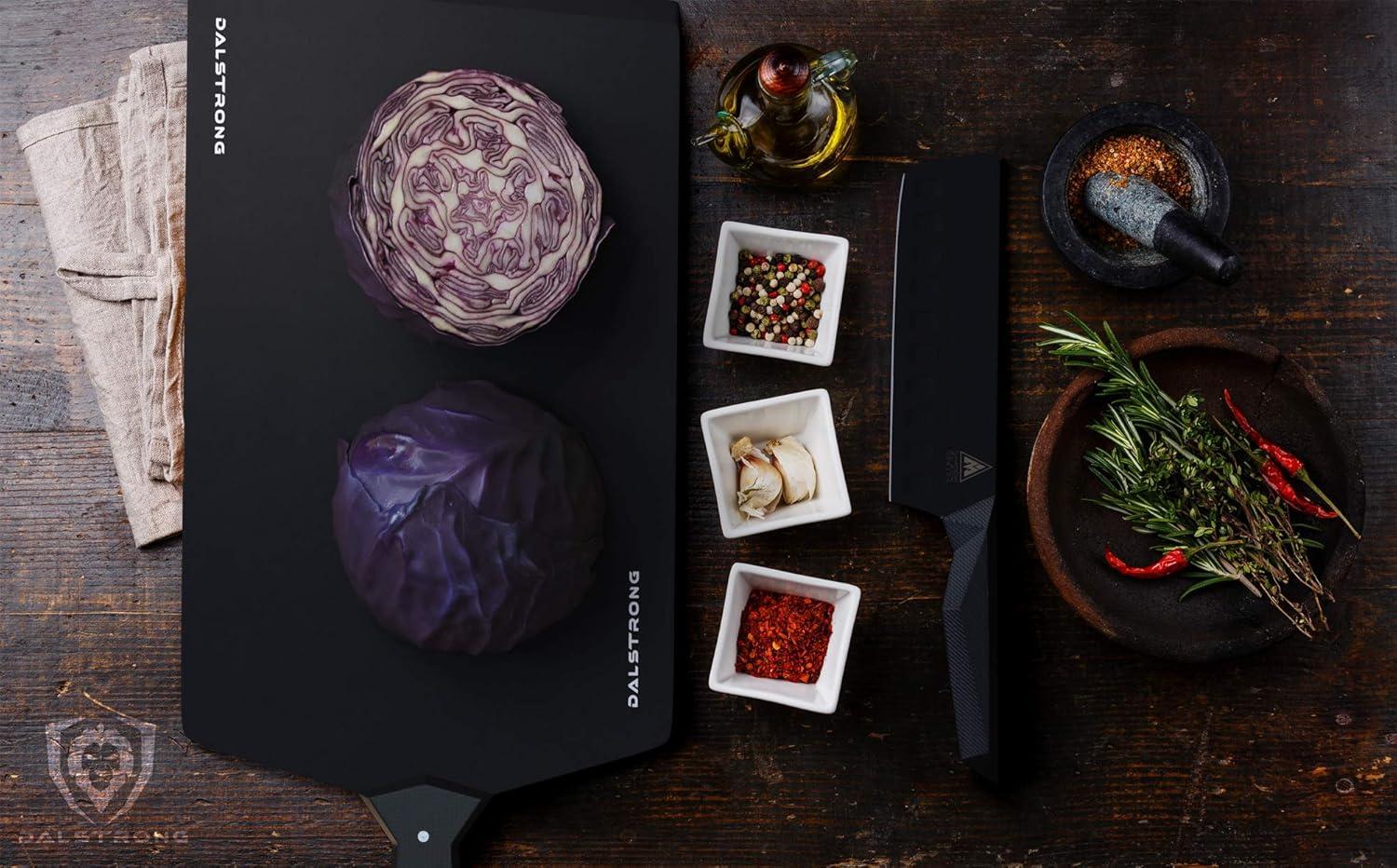 image:imageDalstrong Cutting amp Serving BoardGiftable Black WoodFibre Cutting BoardNonSlipThe Infinity SeriesG10 HandleObsidian BlackLarge Size 10 x 16
