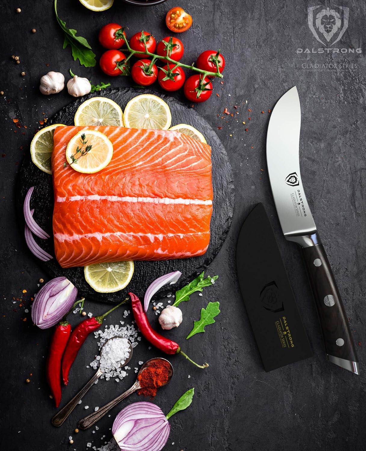 image:imageDalstrong Skinning amp Boning Knife 55 inch Gladiator Series Elite Forged HighCarbon German Steel G10 Handle wSheath Meat Cutting Carving Bone Trimming Deboning NSF Certified