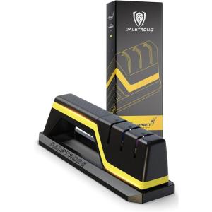 Dalstrong Hornet Kitchen Knife Sharpener – All Purpose Sharpener Refillable Water – Aluminum Alloy & Premium ABS – #180 Coarse, #400 Medium, #600 Fine Ceramic Wheels Blade Sharpening Kit Stone 磨刀石