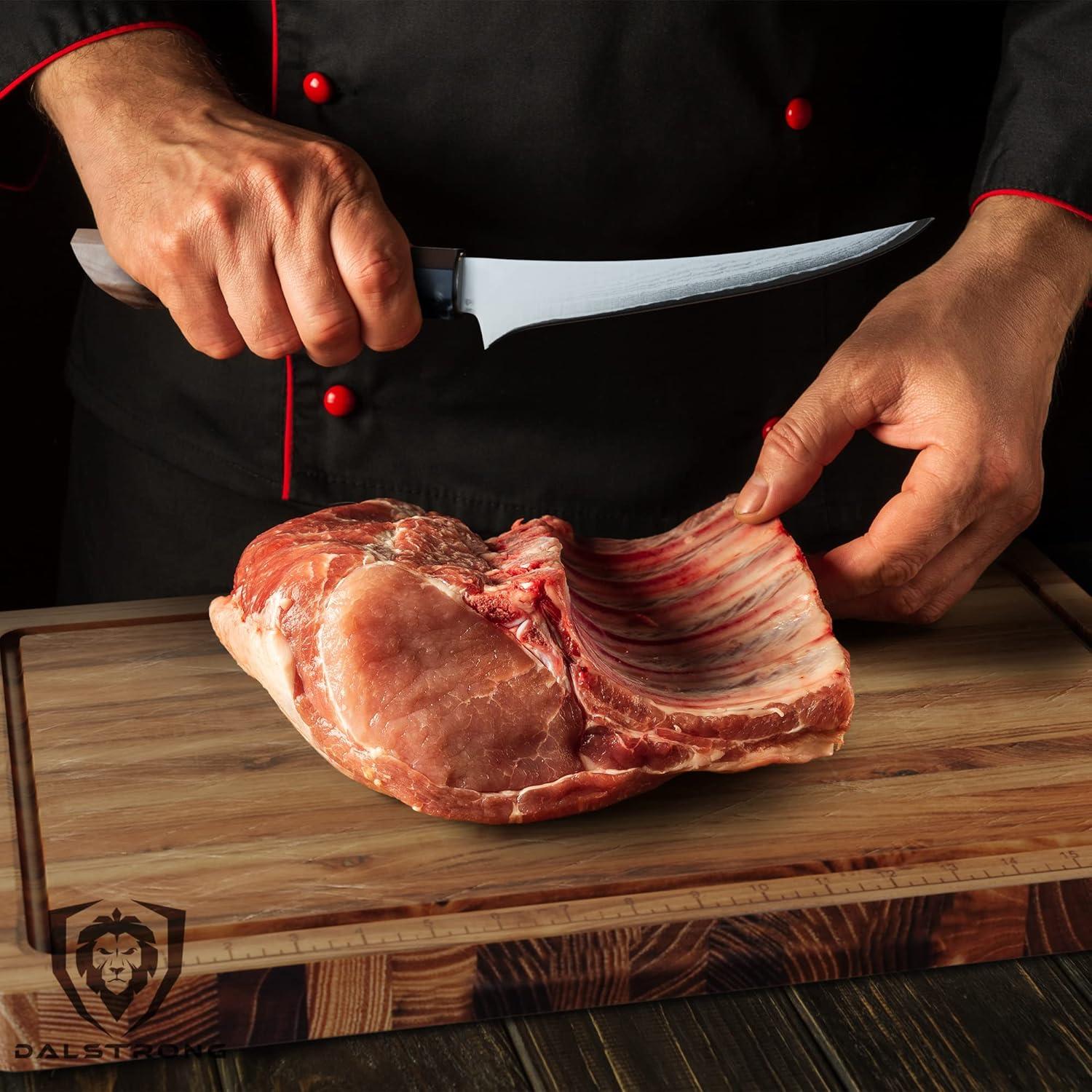 image:imageDalstrong Curved Boning Knife 6 inch Firestorm Alpha Series Premium 10Cr15CoMoV HighCarbon Steel Traditional Japanese Wa Stabilized Wood amp Resin Handle Fillet Knife Bone Debone Sheath