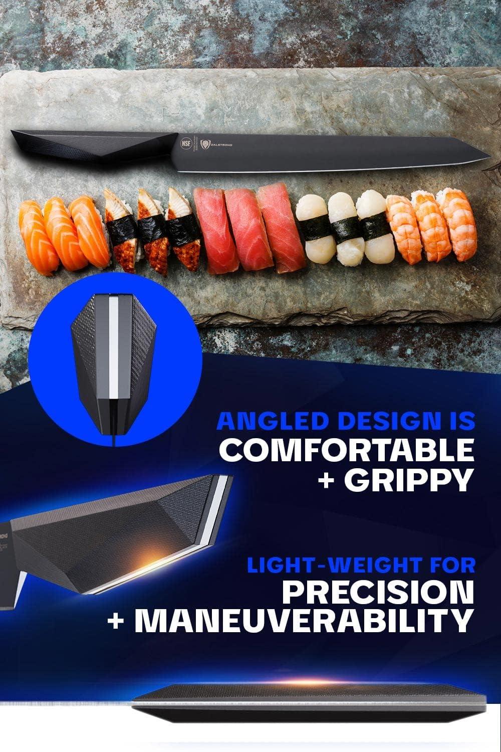 image:imageDalstrong Kiritsuke Knife 85 inch Shadow Black Series Black Titanium Nitride Coated High Carbon 7CR17MOVX Vacuum Treated Steel Kitchen Knife Sheath Chef Knife NSF CertifiedBlack Titanium Nitride Coated