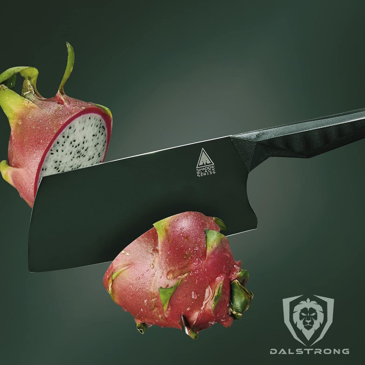 image:imageDalstrong Meat Cleaver Knife45Shadow Black SeriesTitanium Nitride CoatedHigh CarbonVacuum Treated Steel Knife GiftRazor SharpSheath NSF Certified7